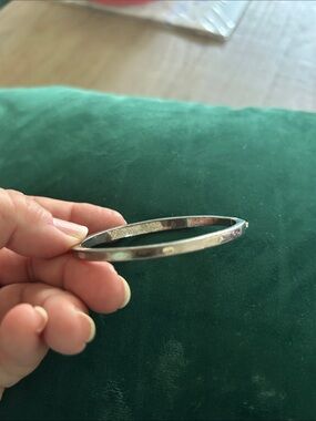 Kendra Scott Silver Slim Hinged Bangle Bracelet